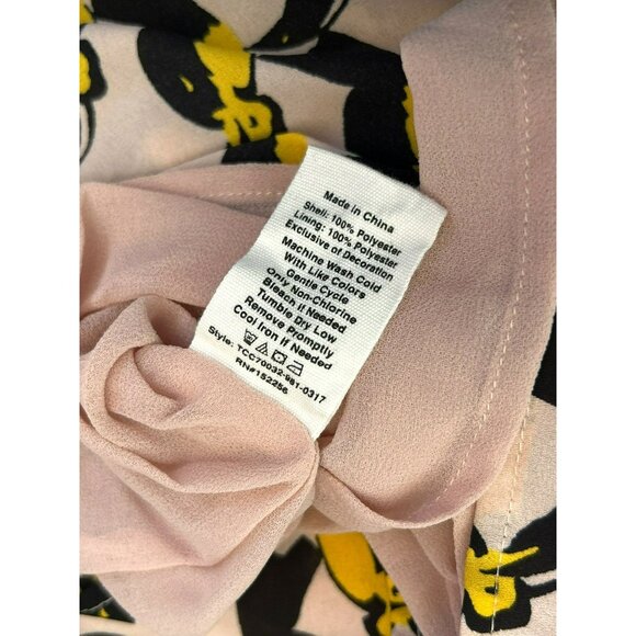 Avec Les Filles Anthropologie Toucan Bird Shoulder Tie  Mini Dress Medium Retro - Picture 5 of 5